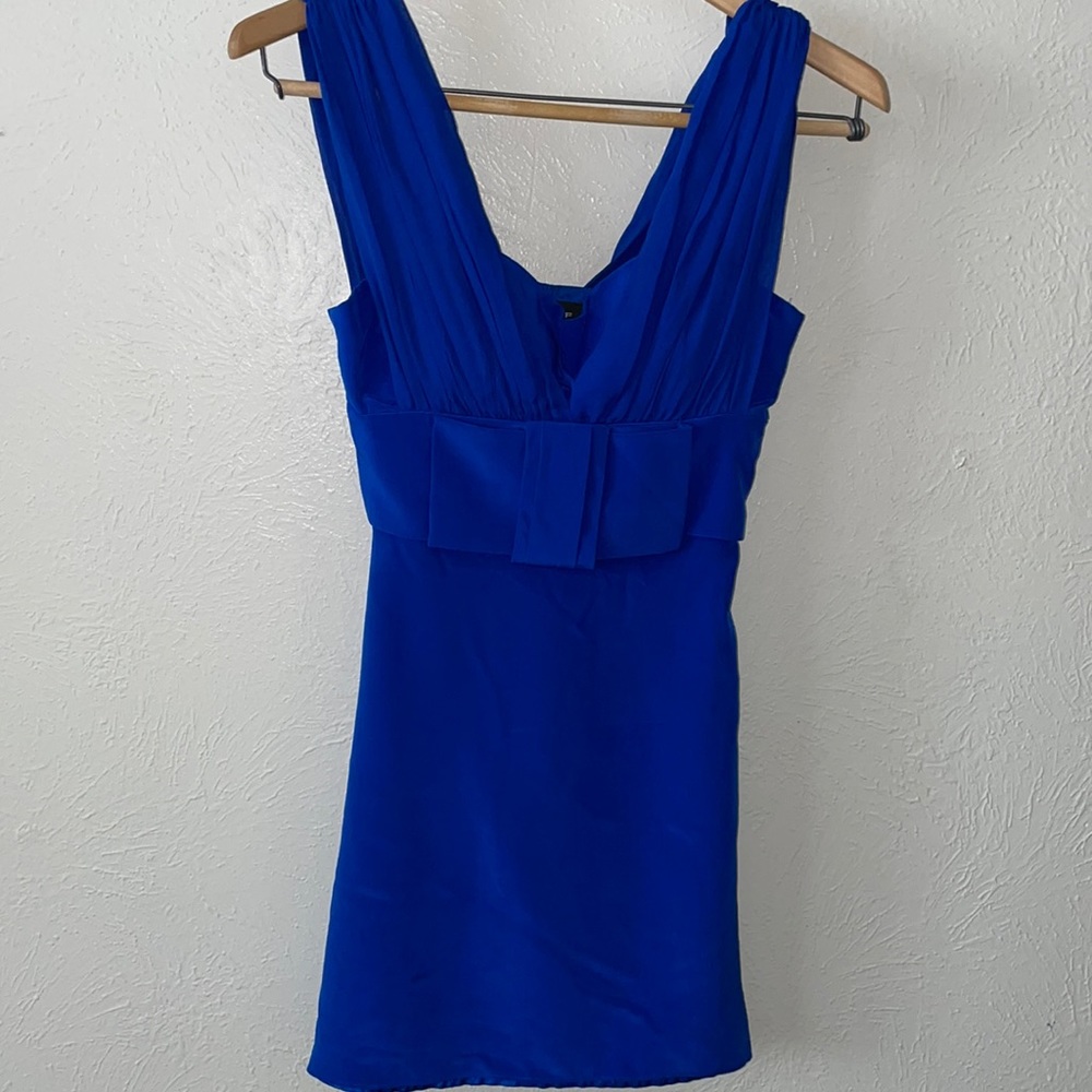 Royal Blue Club Party Cocktail Chiffon Mini Dress